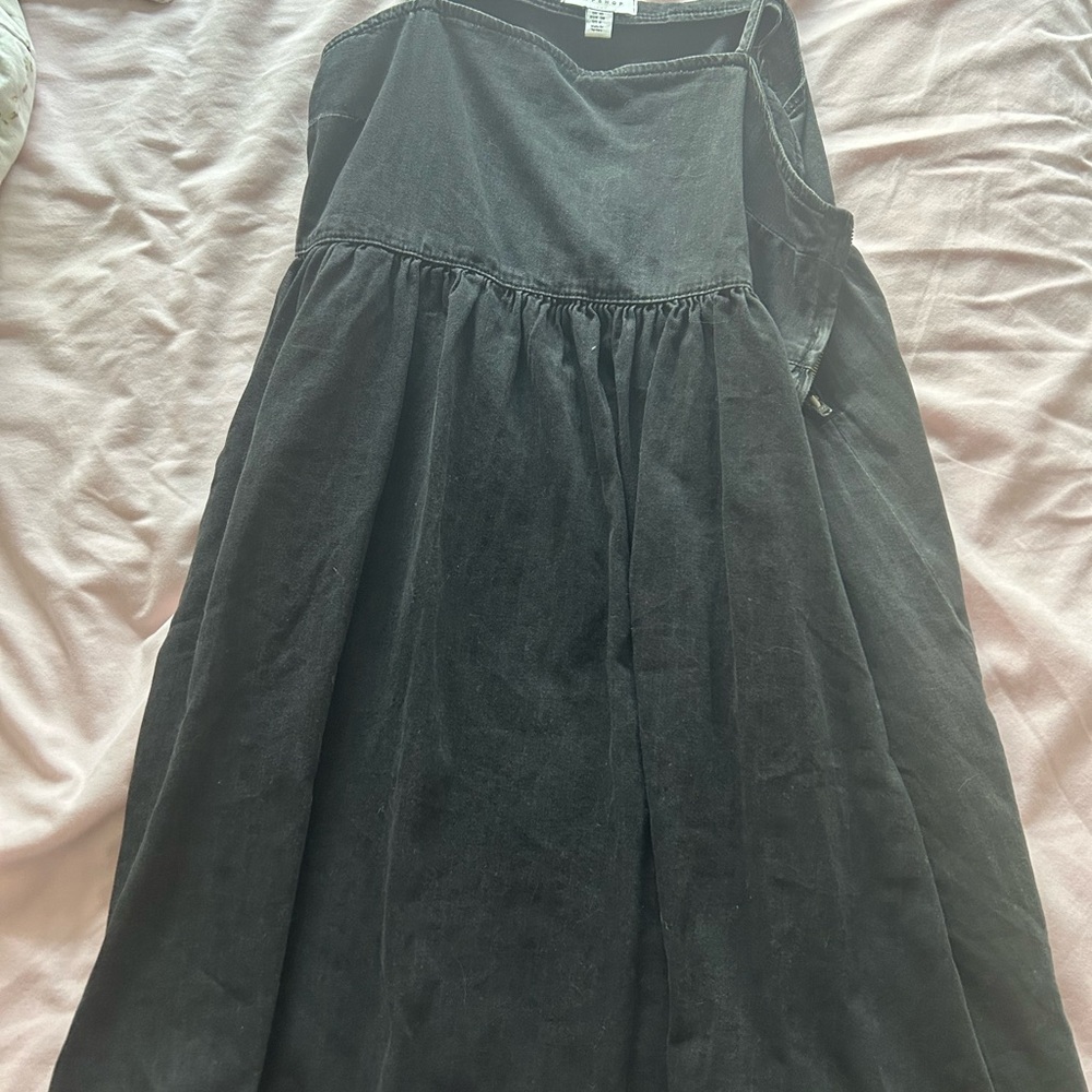 NWT Topshop Black denim babydoll Dress